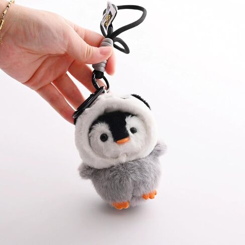 WANXINZHIQU Cute Penguin Keychain Soft Fabric Bag Charm Animal Keyring Backpack Car Decor Gift for Women in Saudi Arabia