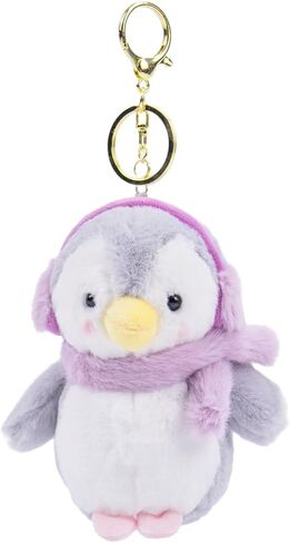 WANXINZHIQU Cute Penguin Keychain Soft Fabric Bag Charm Animal Keyring Backpack Car Decor Gift for Women in Saudi Arabia