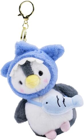WANXINZHIQU Cute Penguin Keychain Soft Fabric Bag Charm Animal Keyring Backpack Car Decor Gift for Women in Saudi Arabia