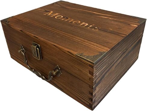 WUSUDUR Wooden Keepsake Box for Special Memories, Photos, Letters, and Mementos – Ideal for Birthdays, Anniversaries, Milestones, Large12x9x5 in Saudi Arabia
