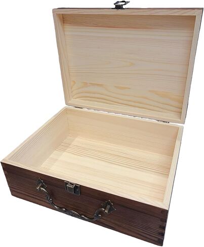 WUSUDUR Wooden Keepsake Box for Special Memories, Photos, Letters, and Mementos – Ideal for Birthdays, Anniversaries, Milestones, Large12x9x5 in Saudi Arabia