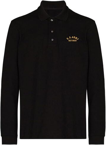 woxingwosu Mens Polo Shirts Army Retired Embroidered Long Sleeve Polo Shirt Cotton Tennis Shirts for Men in Saudi Arabia