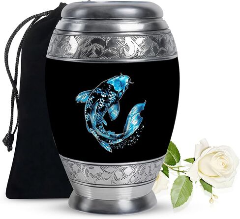LEXFAY Fish - Urns for Ashes Small - Large Urns for Ashes Adult Female - Combo 1 Large & 4 Small - Cremation Urns for Ashes for Men - Urn for Adult Ashes - Cremation Urns for Human Ashes in Saudi Arabia