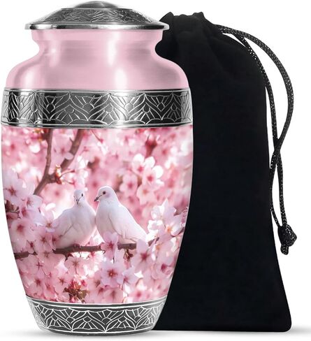 SUBSH Dove Brown Urn for Ashes - Large Cremation Urn for Adult Ashes - Memorial Funeral Urn - Elegant Urn with Dove Design - Decorative Urn for Ashes, Urn for Ashes for Female, Memorial Urns in Saudi Arabia