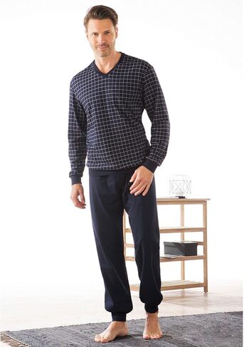 مجموعات بيجامة Schiesser Mens Schlafanzug Lang Zweiteiliger'Pyjama in Saudi Arabia