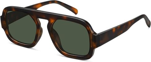 نظارة شمسية WOWSUN Retro Aviator للنساء في السبعينيات مربعة الشكل وظلال عصرية in Kuwait