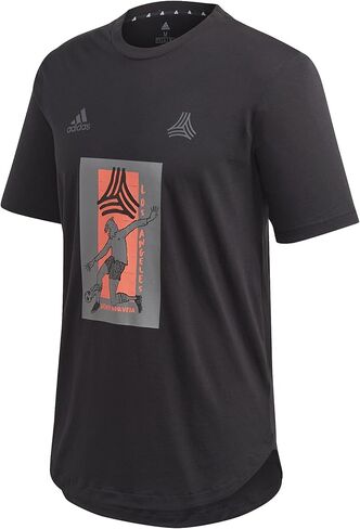 adidas Men's TAN Logo Geoff Gouveia Tee Shirt in Kuwait