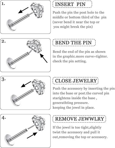 Lsnevsie 14K Gold Filled 20G 18G 16G Threadless Flat Back Earrings Studs Surgical Stainless Steel Push In Nose Rings Studs Tragus Forward Helix Conch Cartilage Earrings Piercing Jewelry For Women Men in Saudi Arabia