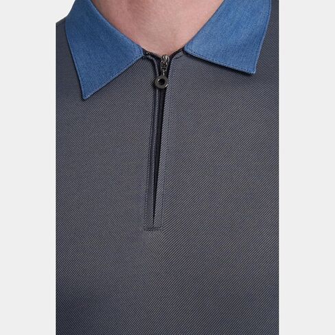 Bright Moons Co The Quarter Zip Polo (Nautical Blue) in Saudi Arabia