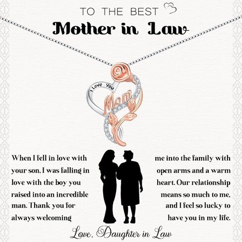 Mothers Birthday Gifts 925 Sterling Silver Always My Mother Forever My Friend Love Heart Pendant Necklace,Mom Daughter Jewelry Gifts in Saudi Arabia