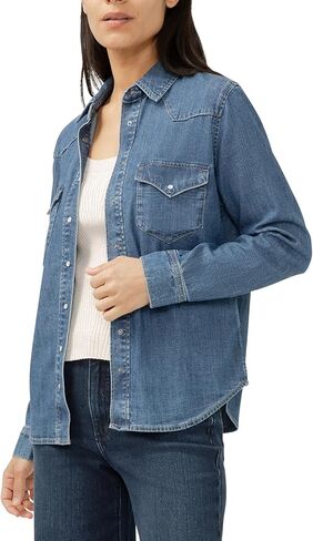 Silver Jeans Co. Womens Women's Western Denim Shirt in Saudi Arabia
