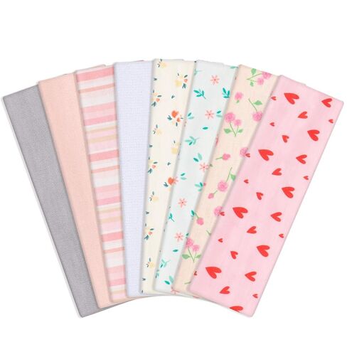 obeoby Floral Headbands for Women, Stripe Cherry Hairbands for Teen Girls Valentines Gifts Non Slip Cotton Fashion Hair Bands in Saudi Arabia