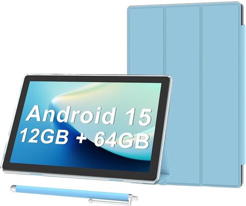 Android 15 Tablet 10 بوصة أقراص مع CASE ، ذاكرة وصول عشوائي 10 جيجابايت + 64 جيجا بايت ROM (توسيع إلى 1 تيرابايت) ، أقراص معالج رباعية ، 5G WIFI 6 ، BT5.0 ، 1280 × 800 HD ، 6000 مللي أمبير في الساعة ، كاميرا مزدوجة ، GMS ، عريض L1 ، وردي in Kuwait