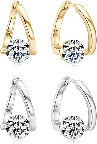 Lymphatic Drainage Slimming Hoop Earrings, Rhinestone Hoop Flysmus Halolux Lymphvity Germanium Earrings Lymphatic Acupuncture Earrings Fashion Jewelry Gift For Women Girls in Kuwait