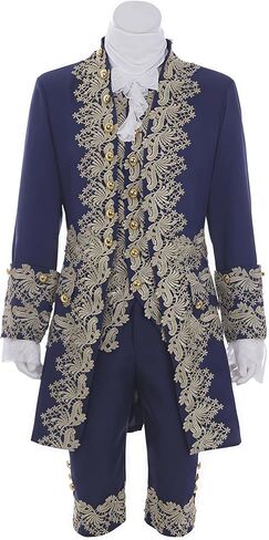 Vmyainrt القرون الوسطى الروكوكو نمط المحكمة الأمير البدلة مع الجوارب رجالي القرن الثامن عشر الفيكتوري زي مطرز فستان بتصميم حالم in Kuwait