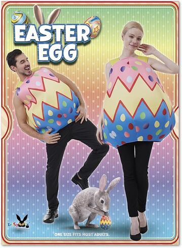 EraSpooky Adult Easter Egg Costume Colorful Onesie funny Cosplay Outfit in Saudi Arabia