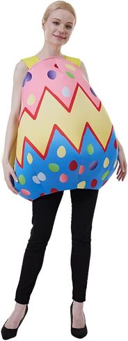 EraSpooky Adult Easter Egg Costume Colorful Onesie funny Cosplay Outfit in Saudi Arabia