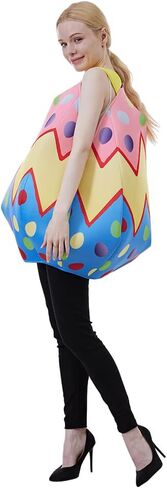 EraSpooky Adult Easter Egg Costume Colorful Onesie funny Cosplay Outfit in Saudi Arabia