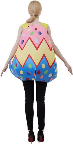 EraSpooky Adult Easter Egg Costume Colorful Onesie funny Cosplay Outfit in Saudi Arabia