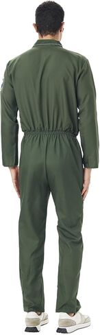 DEZEXHOM Fighter Pilot Costume Men Air Force Jumpsuit Flight Suit Uniform Halloween Fancy Dress Up for Cosplay Party in Kuwait