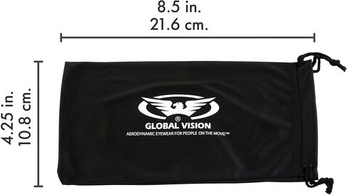 Global Vision Bulk Lot 150 LARGE 4 1/4" x 8 1/2" Black Micro Fiber Sunglasses Carrying Pouch Case Bag Sleeve in Saudi Arabia