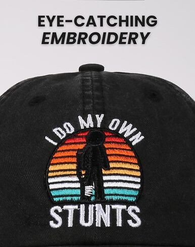 InnoBeta Broken Leg Gifts Cap for Kids Men Women - Adjustable Vintage Washed Cotton Embroidered Hat - Gift for Get Well Soon Black in Saudi Arabia
