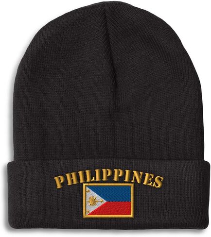 Speedy Pros Beanies for Men Philippines Flag Filipino Pilipinas Manila Skull Cap Winter Hats for Women Acrylic One Size in Saudi Arabia
