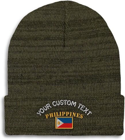 Speedy Pros Beanies for Men Philippines Flag Filipino Pilipinas Manila Skull Cap Winter Hats for Women Acrylic One Size in Saudi Arabia