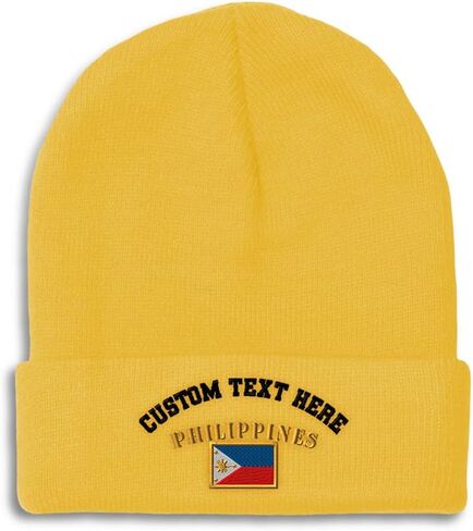 Speedy Pros Beanies for Men Philippines Flag Filipino Pilipinas Manila Skull Cap Winter Hats for Women Acrylic One Size in Saudi Arabia