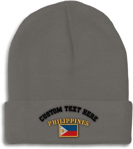 Speedy Pros Beanies for Men Philippines Flag Filipino Pilipinas Manila Skull Cap Winter Hats for Women Acrylic One Size in Saudi Arabia