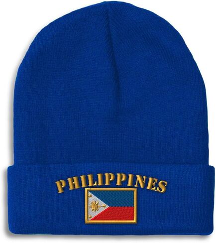 Speedy Pros Beanies for Men Philippines Flag Filipino Pilipinas Manila Skull Cap Winter Hats for Women Acrylic One Size in Saudi Arabia