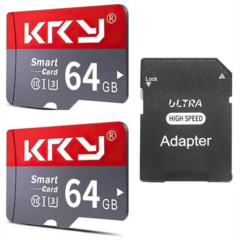 بطاقة ذاكرة 2Pack SD 128GB مع محول SD ، بطاقة TF عالية السرعة 128 جيجابايت ، الفئة 10 ، U3 ، لأجهزة اللوحات Android Camera Camera in Kuwait