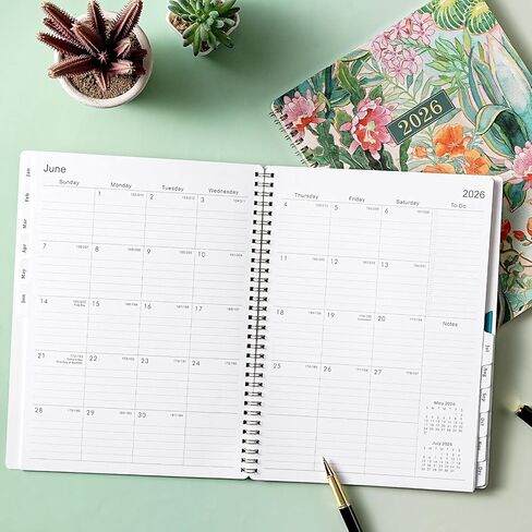 2024 Planner – Planner 2024 from January 2024 to December 2024, 8.5" x 6.4", 2024 Planner Weekly and Monthly with Tabs, Flexible Hardcover, Strong Twin - Wire Binding, Inner Pocket, Elastic Closure in Saudi Arabia