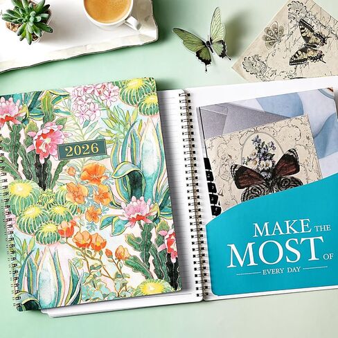2024 Planner – Planner 2024 from January 2024 to December 2024, 8.5" x 6.4", 2024 Planner Weekly and Monthly with Tabs, Flexible Hardcover, Strong Twin - Wire Binding, Inner Pocket, Elastic Closure in Saudi Arabia