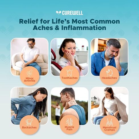 CUREWELL Enteric Coated Aspirin Tablets 325mg (1000 Count) NSAID Pain Reliever & Fever Reducer Coated Aspirin for Adults - Regular Strength for Headache Arthritis Menstrual & Muscle Pain in Saudi Arabia
