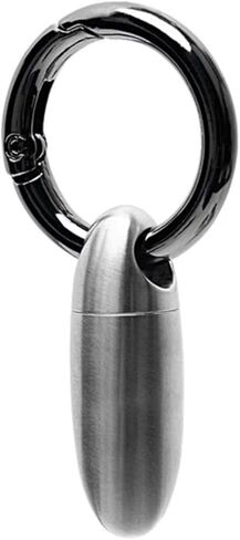 TONYFY Mini Titanium Pill Holder Keychain, Waterproof EDC Pill Container Organizer for Travel, Pocket, Purse - Silver Bullet-Shaped Metal Medicine Case for Medicine & Vitamins - A 1PC in Saudi Arabia