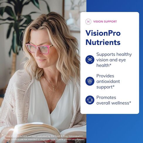 مغلفات نقية VisionPro المغذيات | مركب متعدد الفيتامينات/المعادن لا يسبب الحساسية للحفاظ على رؤية صحية | 90 كبسولة in Saudi Arabia