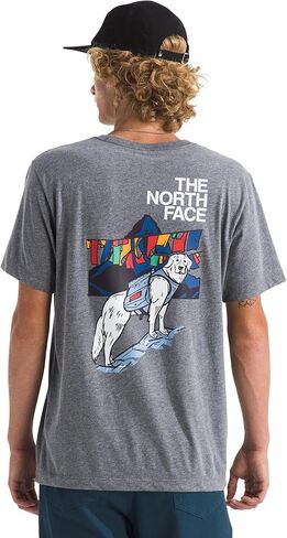 The North Face Mens Sunlit Summit Short Sleeve Tee - Casual Stylish Graphic T-Shirt, Regular Fit, Soft Cotton Fabric in Saudi Arabia