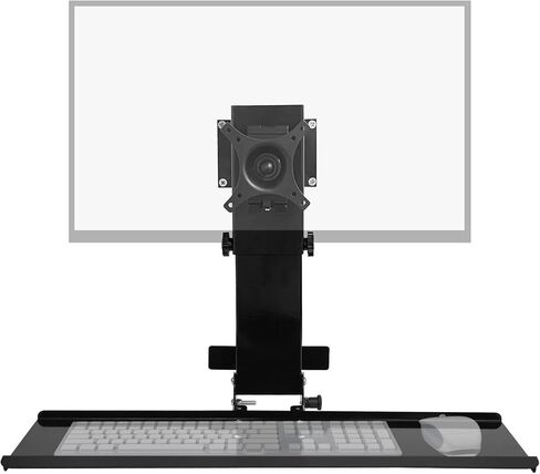 شاشة الحائط مع علبة لوحة مفاتيح قابلة للطي ومجموعة حوامل الحائط ، حامل الشاشة القابل للضغط ، يناسب شاشات الكمبيوتر 17 "-32" ، منصة VESA Standard ، 26 "للوحة المفاتيح والماوس in Kuwait