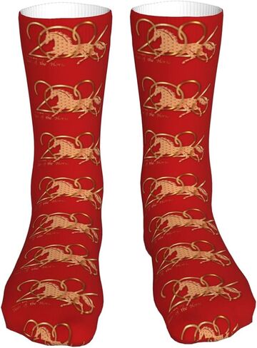 ertquji Year of The Horse Happy Chinese New Year 2026 Sock Womens Short Stockings Casual Sport Crew Socks 16 inch in Saudi Arabia