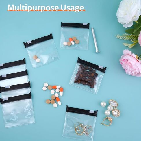 29 Pcs Zippered Pill Pouches Organizer Plastic Bags Self Sealing with Slide Lock Writable Label Translucent Travel Medicine Storage Bag Case in Saudi Arabia