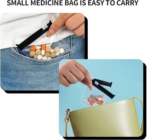 29 Pcs Zippered Pill Pouches Organizer Plastic Bags Self Sealing with Slide Lock Writable Label Translucent Travel Medicine Storage Bag Case in Saudi Arabia