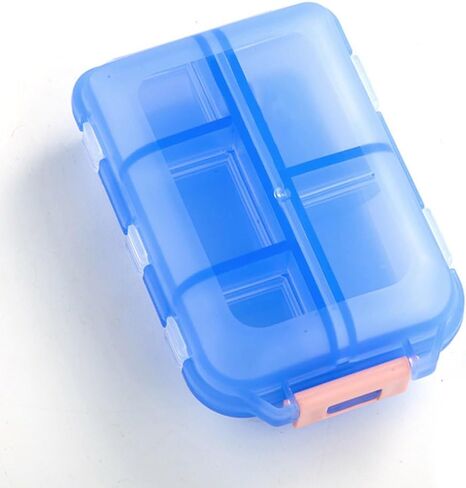 Portable 5-Compartment Pill Box - Food Grade PP Material, Sealed Moisture-Proof, Travel Medicine Storage Box in Saudi Arabia