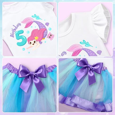 Super Big Sister Girls Mermaid Costume LED Mermaid Birthday Outfit Top skirt Sash Headband Halloween Princess Dress Up Gift in Saudi Arabia