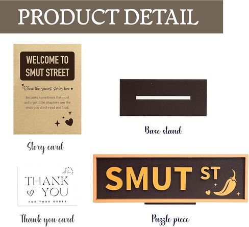 smut st علامة ديكور رف الكتب، كتاب مضحك قراءة هذا العام عداد smut book Merch للقراء، هدايا لمحبي الكتب البذيئة، ملحقات زاوية الكتب لزاوية القراءة in Kuwait