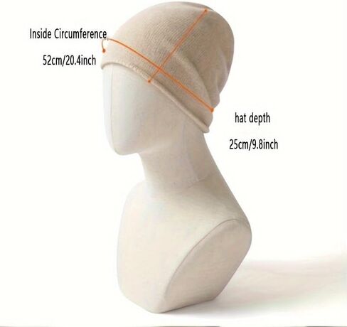 Knit Slouchy Beanie Hats for Women Cashmere Ski Cap Knitted Wool Soft Warm Winter Hat Soft and Breathable Grey in Saudi Arabia