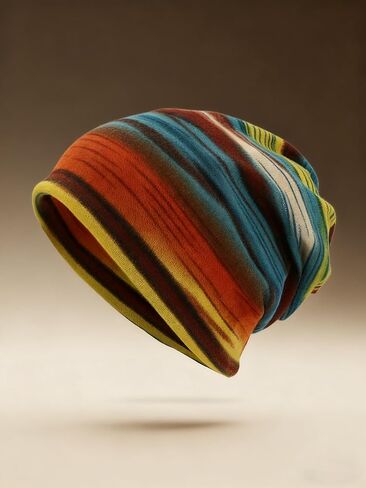 Colorful Pullover Ski Hat Beanie with Neck Warmer for Men Women Winter Skull Cap in Saudi Arabia
