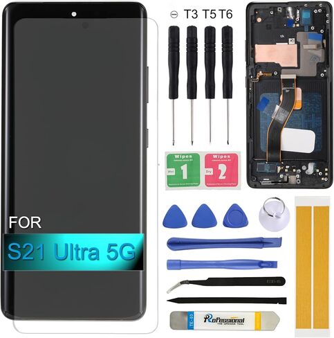 استبدال شاشة LCD لـ Samsung Galaxy S20 Fe 5G SM-G781U1/DS G781A G781W G781B G781N 6.5 "Assembly LCD Display Touch Screen Digitizer Kit مع إطار in Kuwait