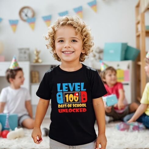 100 Days of School Shirt for Toddler School T Shirt Kids Happy 100th Day Tshirt Boys Girls Gift Tees Tops in Saudi Arabia