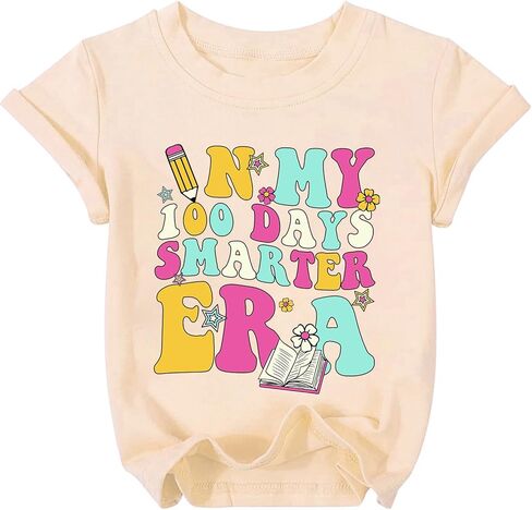 100 Days of School Shirt for Toddler School T Shirt Kids Happy 100th Day Tshirt Boys Girls Gift Tees Tops in Saudi Arabia